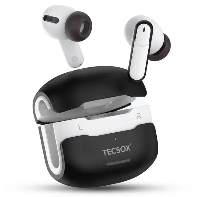 Tunifi Tn Airbuds-X Earbuds 9D Stereo Audio, 12Hrs Playtime With ASAP Charge Bluetooth [Black and White, True Wireless]