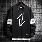 Fleece Printed Sweatshirt for Men, Black 