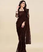 Net Floral Saree for Women 