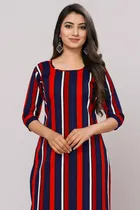 Crepe Striped Kurti for Women 