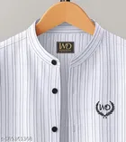 Self Design Cotton Blend Short Sleeve Polo for Boys 
