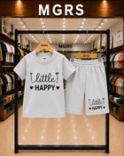 Typography Cotton Top & Bottom Set for Boys 
