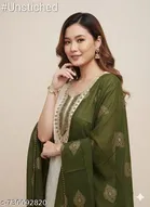 Silk Blend Punjabi/All Over Suits for Women 