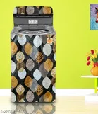 KANUSHI Industries® Microwave / Oven Top Cover With 4 Utility Pockets + 1 Pc Top Load Fully Automatic Washing Machine Cover + 1 Pc FRIDGE HANDLE COVER 