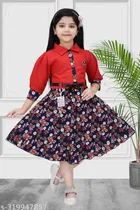 Cotton Blend Frock for Girls 