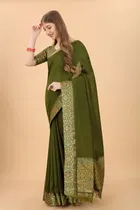 Vichitra Embellished Saree for Women 