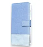 Artificial Leather Flip Cover For Vivo Y28 5G (Blue)