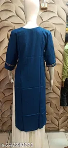 Rayon Slub Printed Kurti for Women 