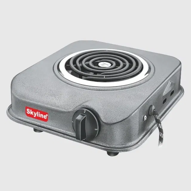 Skyline VTL 1250w Powder Coated Hot Plate (Grey, Pack of 1, 1250w)