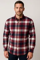 Cotton Blend Checkered Shirt for Men, Multicolour 