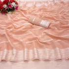 Cotton Blend Striped Saree for Women 