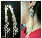 Alloy Kundan Earring for Women & Girls, White