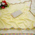 Silk Woven Design Saree for Women, Yellow 