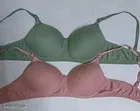 Cotton Solid Bra for Women & Girls, Multicolour, Pack of 2 