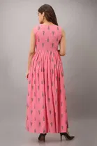 Rayon Printed Anarkali Kurti for Women 