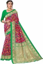 कानूड़ा प्रिंट्स फैंसी विमेंस मैसूर आर्ट सिल्क प्रिंटेड साड़ी 