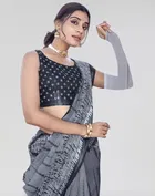 Linen Printed Saree for Women 