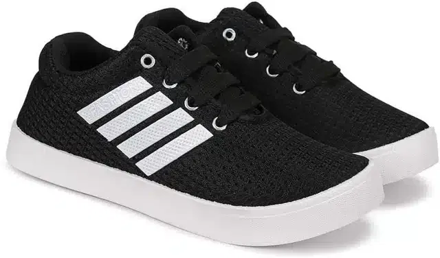 Bersache Lightweight Sports Shoes for Boys (Black, 12C)