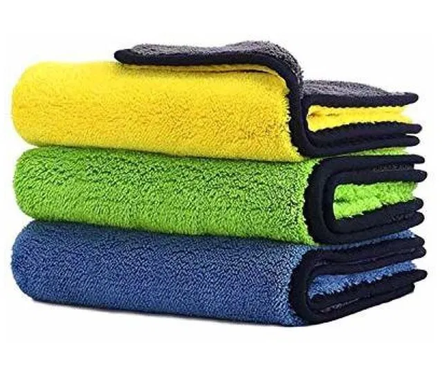Neekshaa Microfiber Towel (Multicolor, 40x40 cm, Pack of 3)