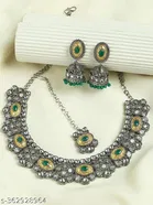[Silver] 2 Tone Kundan Set for Women 