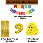 Emoji Theme 9th Birthday Decoration Kit 