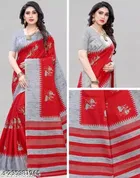 Art Silk Printed Saree for Women 