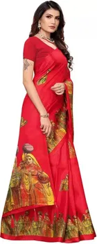 Khadi Silk Printed Saree for Women 