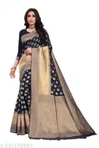 Chanderi Silk Zari Woven Saree for Women 