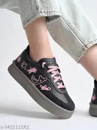 Shoetopia Girls Sneakers Black 