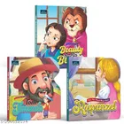 BOOKFORD Fairy Tale Shaped Board Book | Beauty and the Beast, Rapunzel, and Tom Thumb | for kids | fairy tales for kids | board book | story book | 