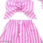 Rayon Printed Clothing Set for Girls, Pink, Pack of 1 