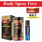 Kama Life Malt Ayurvedic Stamina Powder (400 g) with Free Mycode Flirty Perfume Body Spray (Set of 2)