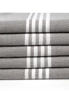 Cotton Solid Face & Hand Towels (Grey, Pack of 5 ) (34x14 inches)