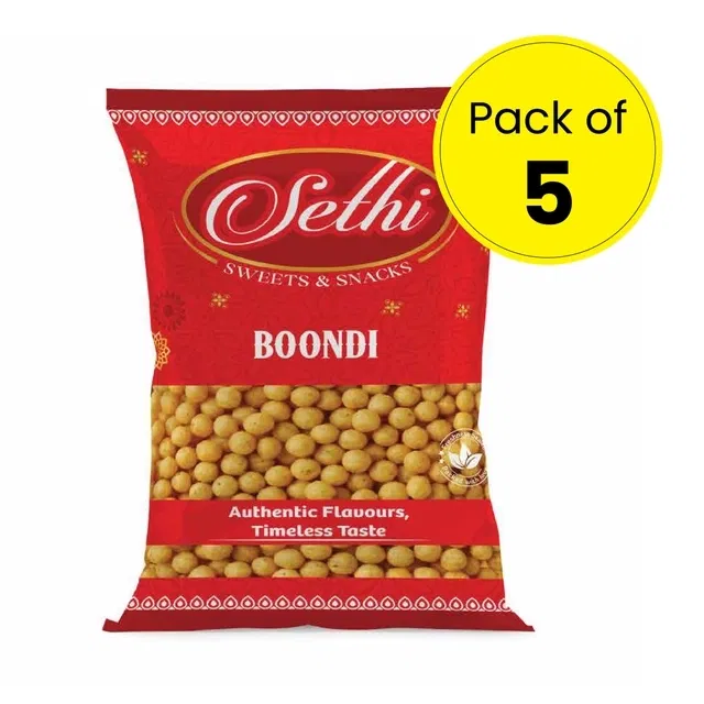 सेठी बूंदी 5X75ग्राम (पैक ऑफ 5)