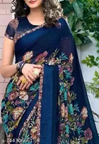 Georgette Printed Saree for Women 