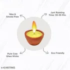 Teracotta Clay Diya filled with Cow Ghee 