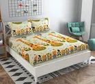 Glace Cotton Printed Double Bedsheet with 2 Pillow Covers 