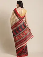 Taffeta Silk Printed Saree for Women 