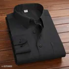 Cotton Blend Solid Full Sleeves Shirt for Men 