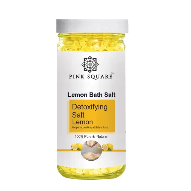 Pink Square Detoxifying Lemon Bath Salt Crystal (200 g)