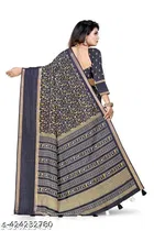 Silk Printed Saree for Women, Multicolor 