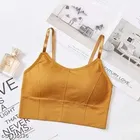 Viscose Spandex Bra for Women, Mustard 