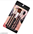 Makeup Brushes Set (Black, Set of 5)