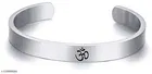 Adjustable Silver Om Printed Kada for Unisex for Men