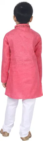 Cotton Embroidery Kurta & Pajama Set for Boys 