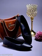 Shoetopia Solid Synthetic Round Toe Ballerinas 