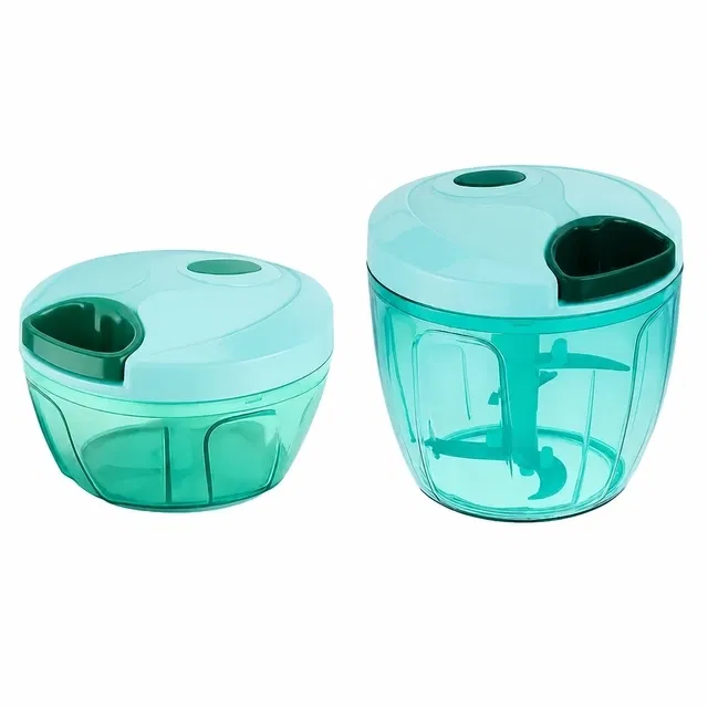 2 Pc Combo Set of Manual Vegetable Chopper 450ml & 1100ml (Assorted)
