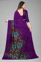 Trendy Georgette Saree with Blouse Piece For Women 
