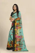 Georgette Printed Saree for Women 