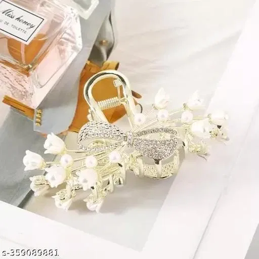 Designer Hair Pins for Women (Gold, Pack of 1)